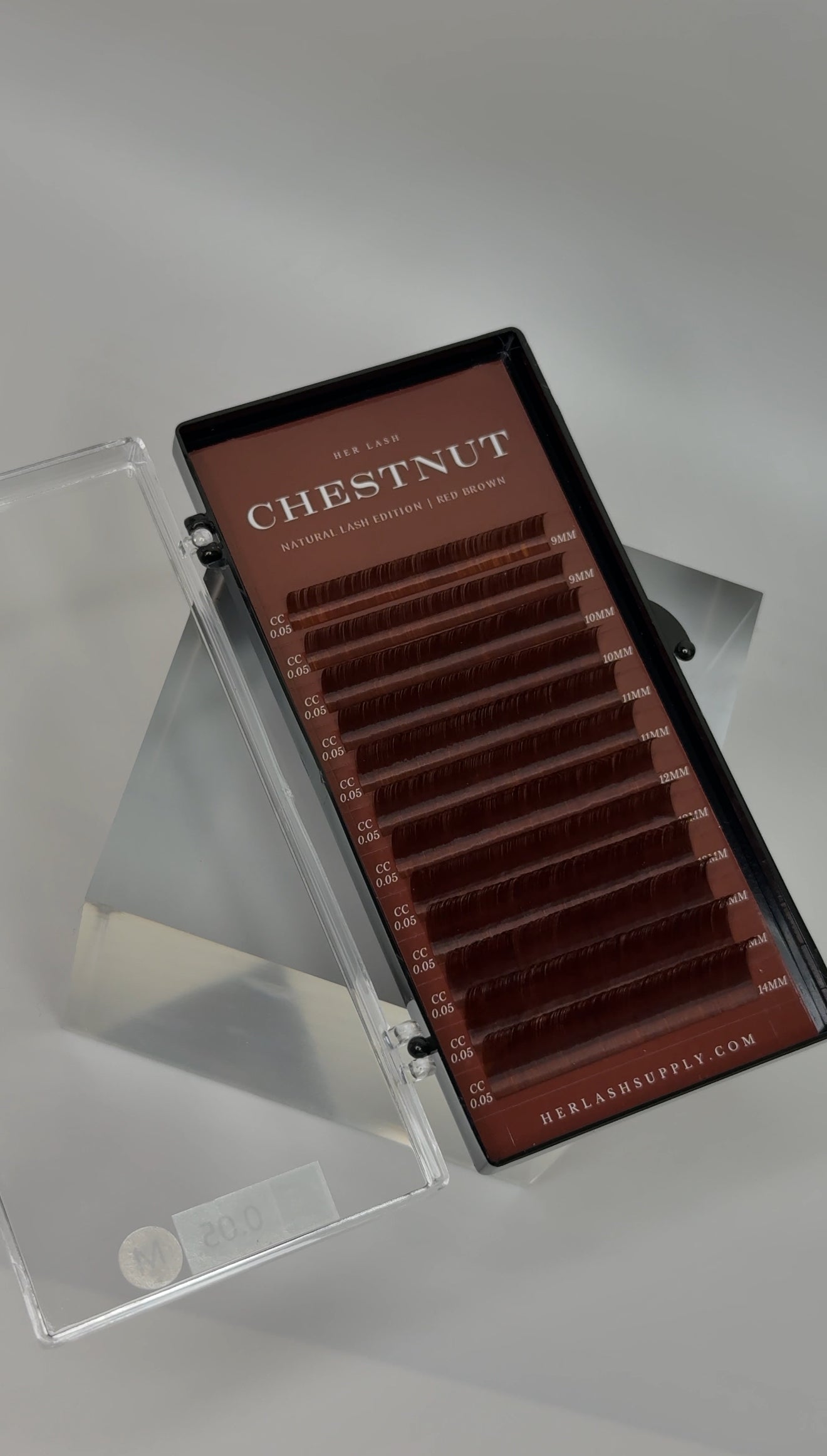 RED BROWN LASHES | CHESTNUT 0.05 (9-14mm mixed trays)