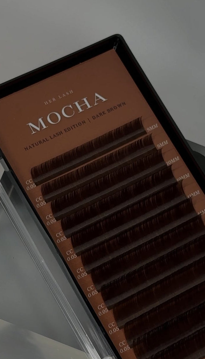 DARK BROWN LASHES | MOCHA 0.07 (14-19mm mixed trays)