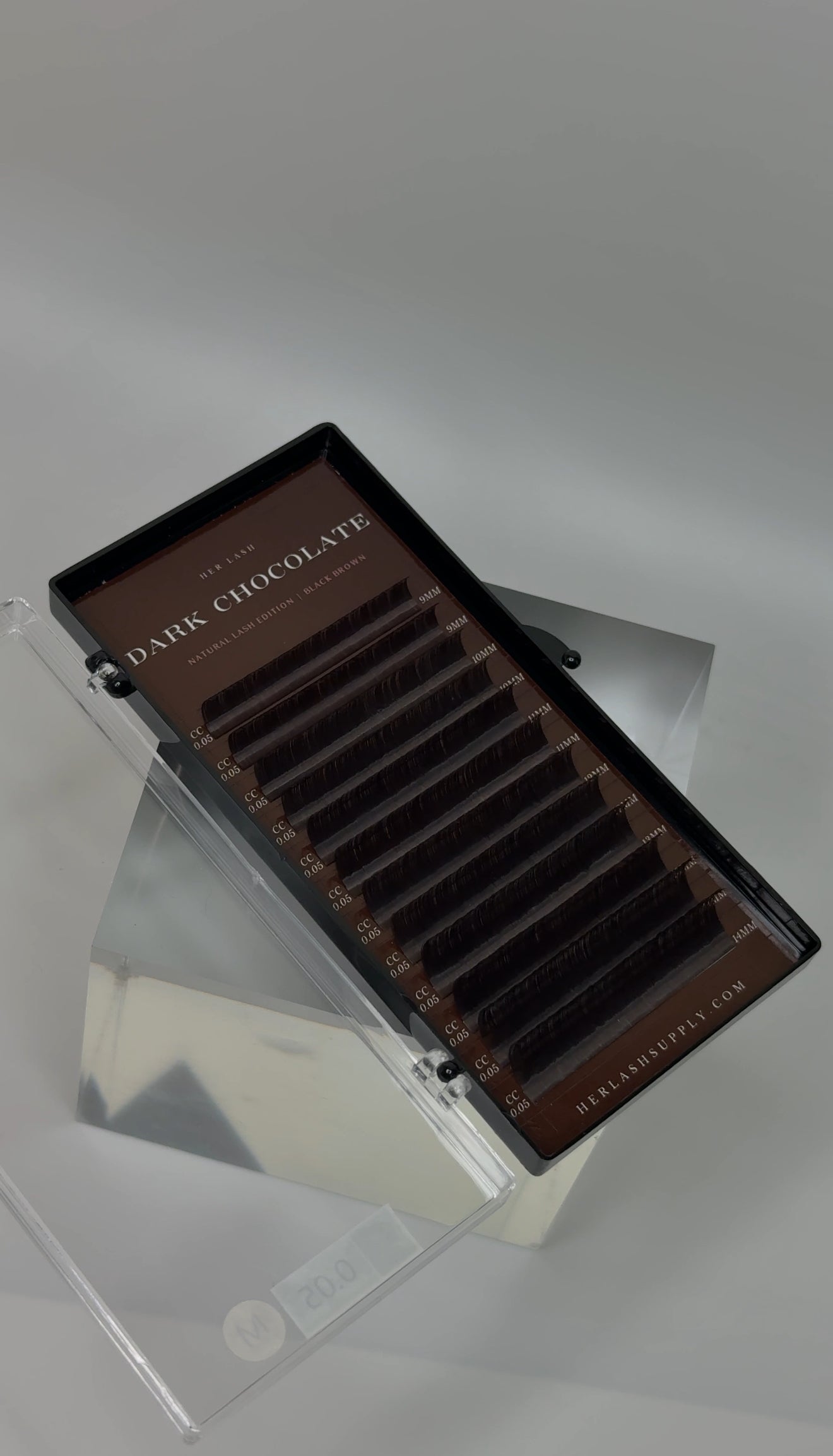 BLACK BROWN LASHES | DARK CHOCOLATE 0.05 (9-14mm mixed trays)